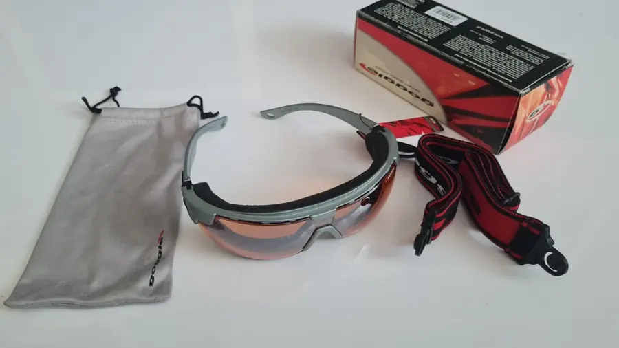 Sportbrille, Multisportbrille mit Windschutz, Bügel-Band System