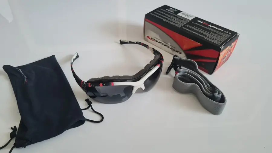 Sportbrille, Multisportbrille mit Windschutz, Bügel-Band System