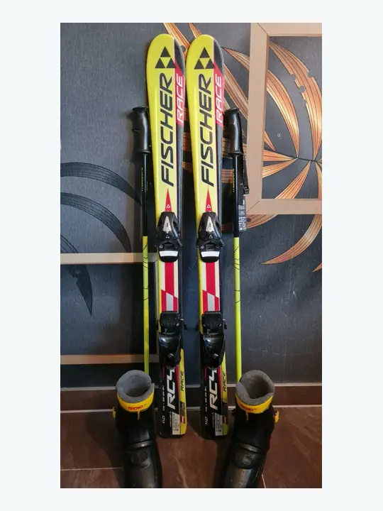 Kinderski-Set Fischer in 110 cm, Schuhe Gr. 33