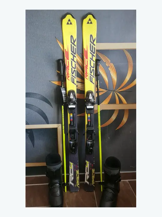 Kinderski-Set Fischer in 130 cm, Schuhe Gr. 38