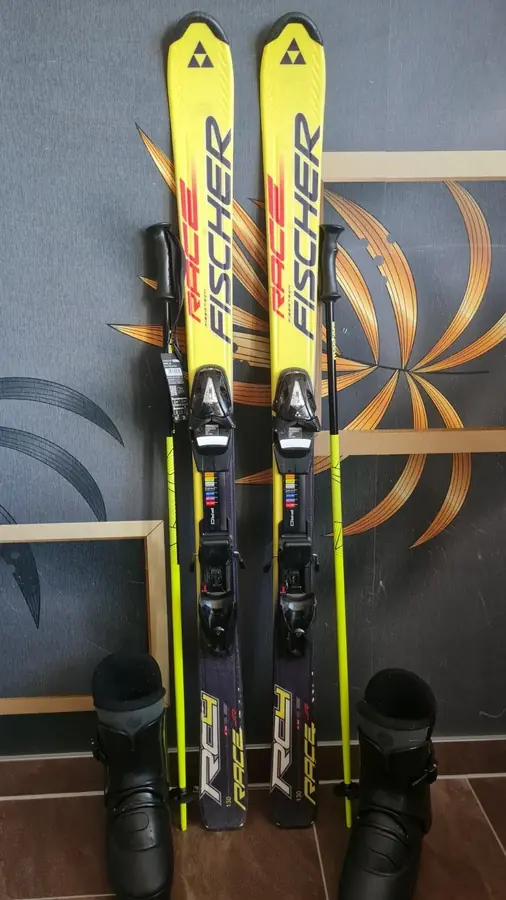 Kinderski-Set Fischer in 130 cm, Schuhe Gr. 38