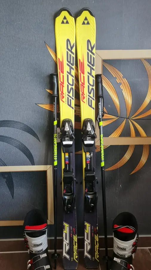 Kinderski-Set Fischer in 130 cm, Schuhe Gr. 39