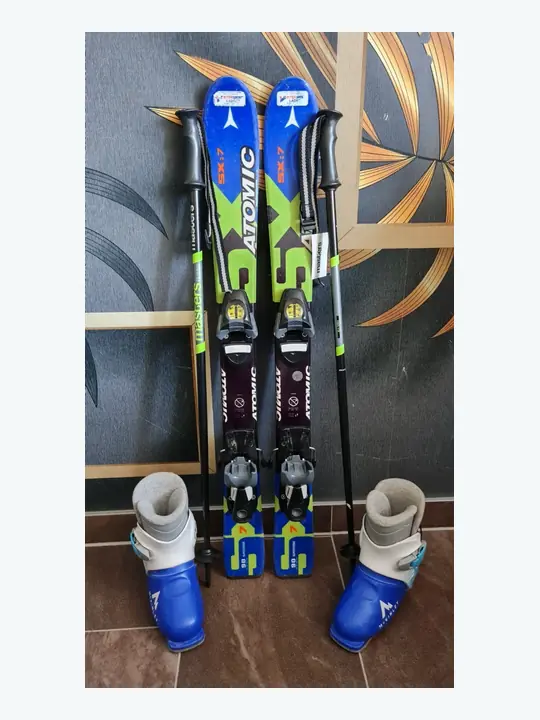 Kinderski-Set Atomic in 90 cm, Schuhe Gr. 32-32,5