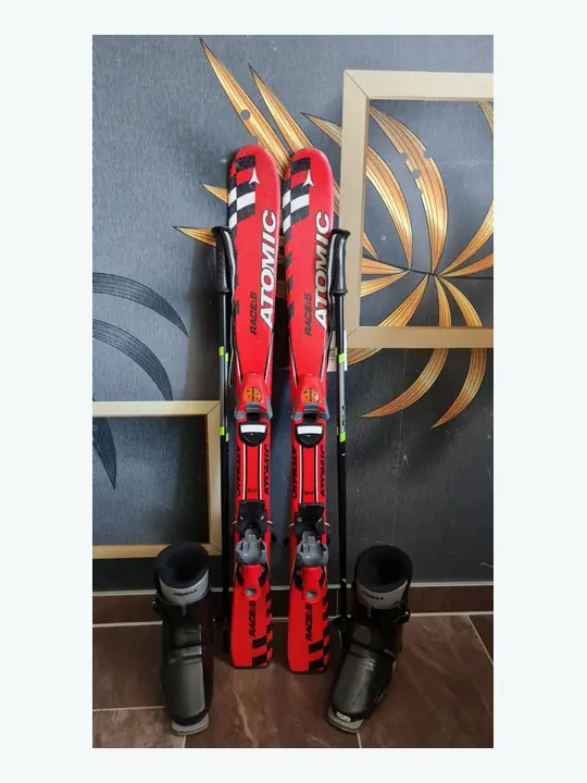 Kinderski-Set Atomic in 100 cm, Schuhe Gr. 33