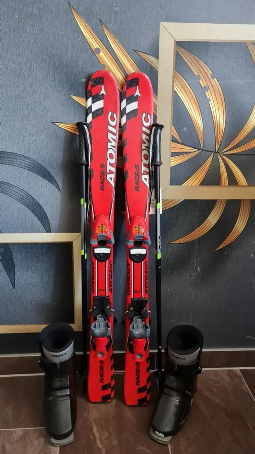 Kinderski-Set Atomic in 100 cm, Schuhe Gr. 33