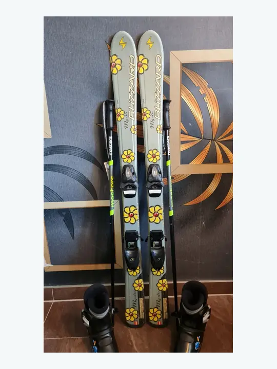 Kinderski-Set Blizzard Mädchen in 120 cm, Schuhe Gr. 35