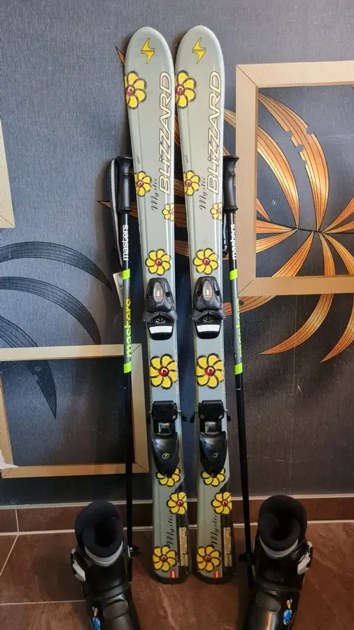Kinderski-Set Blizzard Mädchen in 120 cm, Schuhe Gr. 35