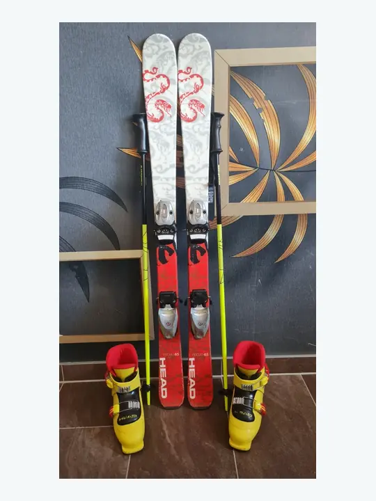 Kinderski-Set Head in 120 cm, Schuhe Gr. 35-35,5