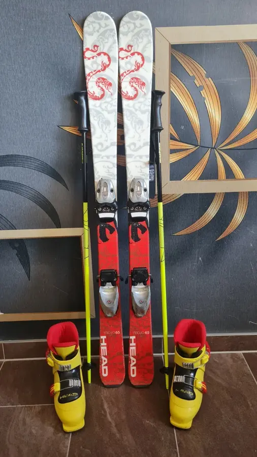 Kinderski-Set Head in 120 cm, Schuhe Gr. 35-35,5