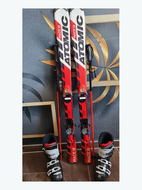 Kinderski-Set Atomic Race 8 in 120 cm, Schuhe Gr. 36,5-37